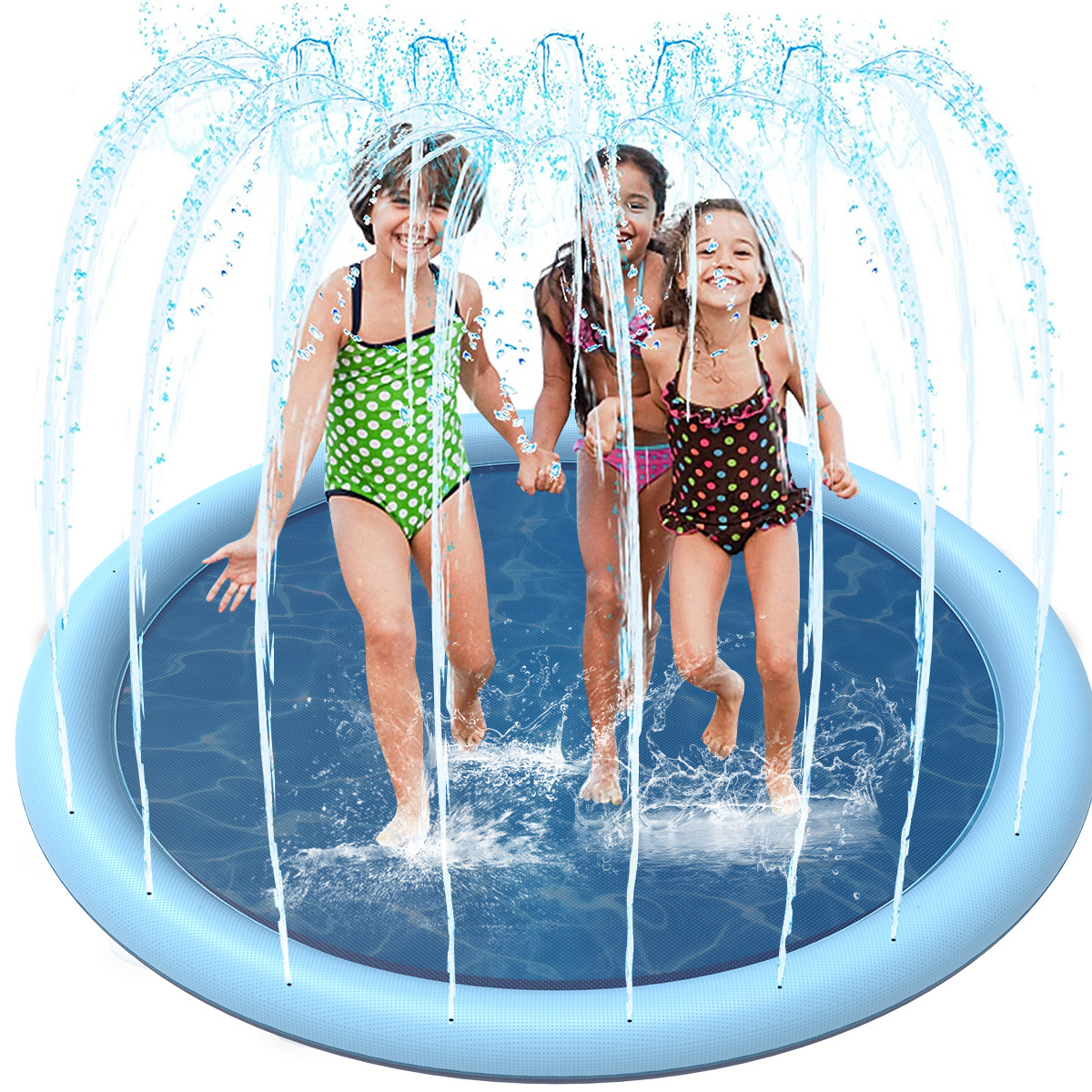 66.9inch Pet Sprinkler Pad Nonslip Dog Pool Sprinkler Cool Summer Down