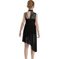 thumbnail image 3 of TSSOE Jupe Tutu Asymétrique pour Filles Enfants Costume de Danse Moderne Robe de Danse Lyrique Noire 12, 3 of 6