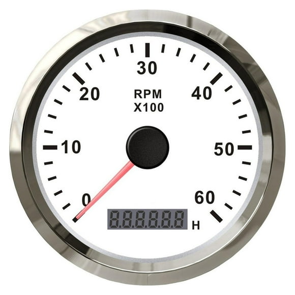 Auto Tachometers 0-6000RPM Revolution Meters 12v/24v With Red Yellow Backlight And Hourmeters For Boat Motor Homes Universal ,Universal Compatibility