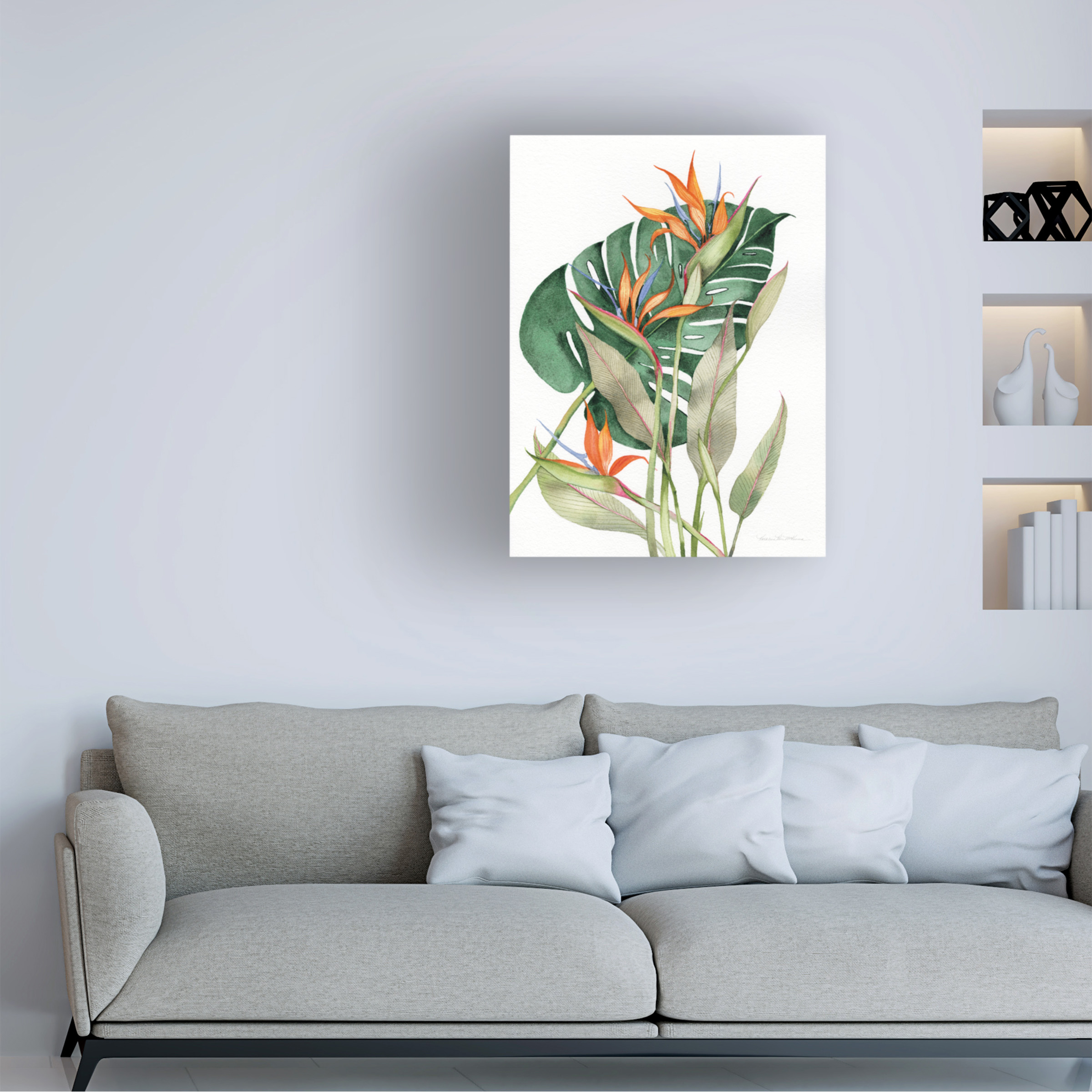 Trademark Fine Art 'Botanical Birds of Paradise' Canvas Art by Kathleen Parr McKenna