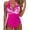 Watermelon Red #031, variant on Women Sexy Tummy Control One Piece Swimsuits Halter Push Up Bathing Suits Watermelon Red S