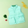 thumbnail image 4 of Generic Toddler Birthday Tops Toddler Kids Baby Winter Warm Jacket Outerwear Solid Color Vest Coat Outwear for Girls Boys with Pocket, 4 of 8