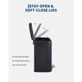 thumbnail image 2 of 1.3 Gallon Trash Can with Lid, 5L Fingerprint Proof Stainless Steel Kitchen Trash Can with Removable Inner Bucket and Lid Soft Close, Pedal Rubbish Binfor Home, Kitchen, Office（Black）, 2 of 7