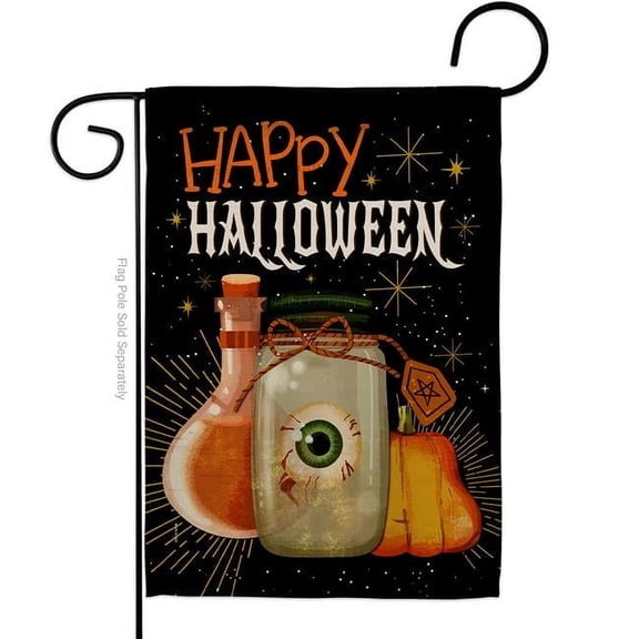 Breeze Decor G162109-BO 13 x 18.5 in. Spooky Eye Garden Flag with Fall Halloween Double-Sided Decorative Vertical Flags House Decoration Banner Yard Gift