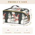 thumbnail image 4 of FORMRS Makeup Bag Travel Cosmetic Organizer for Women Fold Flat Zipper Pouch with Handle, Snowman Family, 4 of 8