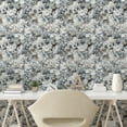 thumbnail image 2 of Ambesonne Geometric Peel & Stick Wallpaper for Home, Flowers Classic Grunge, 13"x72", Slate Brown Pale Grey, 2 of 5