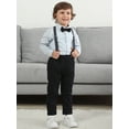 thumbnail image 3 of Baby Boys Outfit Clothes Suit 1-5 Years Tuxedo Gentleman Dress Shirt Suspenders Pants Formal Party, 3 of 14