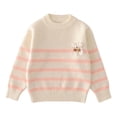 thumbnail image 2 of Girls Mock Neck Loose Knit Sweaters Kids Long Sleeve Warm Cute Fashion Pullover Tops 4-12 Years Pink 5-6 Years, 2 of 6