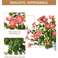 thumbnail image 3 of ZOELNIC 6 PCS Outdoor Artificial Plant Flower UV Resistant Fake Stems Plants, Faux Shrubs Outdoor Greenery Plastic Plants for Outside Garden Porch Window Home Wedding Farmhouse Patio Decor, Red, 3 of 8
