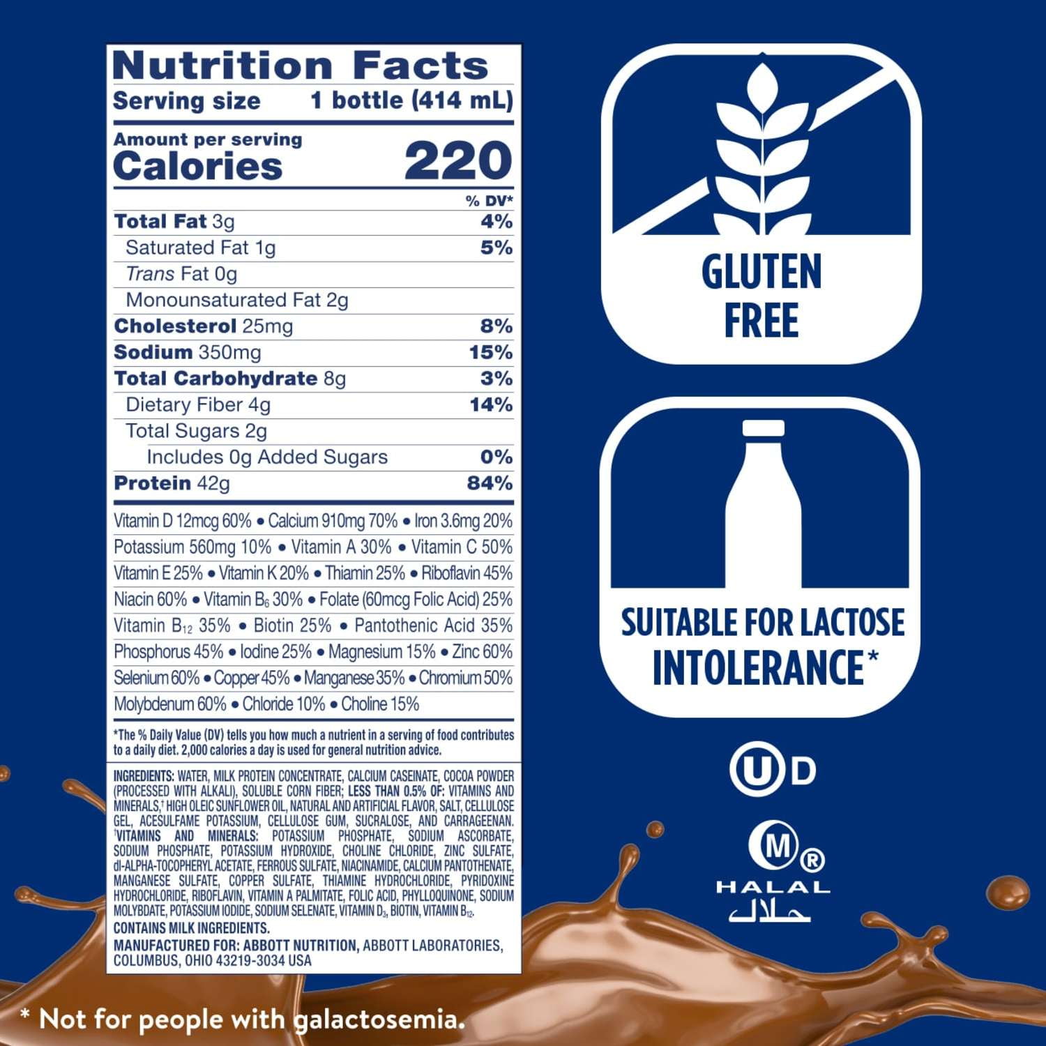 Ensure Max Protein Shake, 42g High Protein, Milk Chocolate, 14 fl oz, 4 Pack