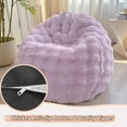 thumbnail image 6 of LIFEREVO Fluffy Faux Rabbit Fur Bean Bag Cover (No Filler), Big Fuzzy Stuffed Animal Storage Bubble Waffle Bean Bag Chair for Plush Toys, Comfy Shaggy Furry Beanbag Cover Kids Girls Adults, Lavender, 6 of 7