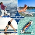 thumbnail image 3 of Topcobe 6 Feet Surfboard with 3 Detachable Fins, Standup Paddle Board for Adults and Youth, Wide Stable Design, White, 3 of 9
