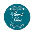 thumbnail image 1 of Darling Souvenir Round 1.6 Inches Swirl Border Thank You Teal Blue Stickers Non Customized Gift-45 Pcs, 1 of 4