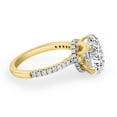 thumbnail image 3 of Pompeii Certified 3 1/2Ct Oval Diamond Mia Engagement Ring Lab Grown Hidden Halo, 3 of 4