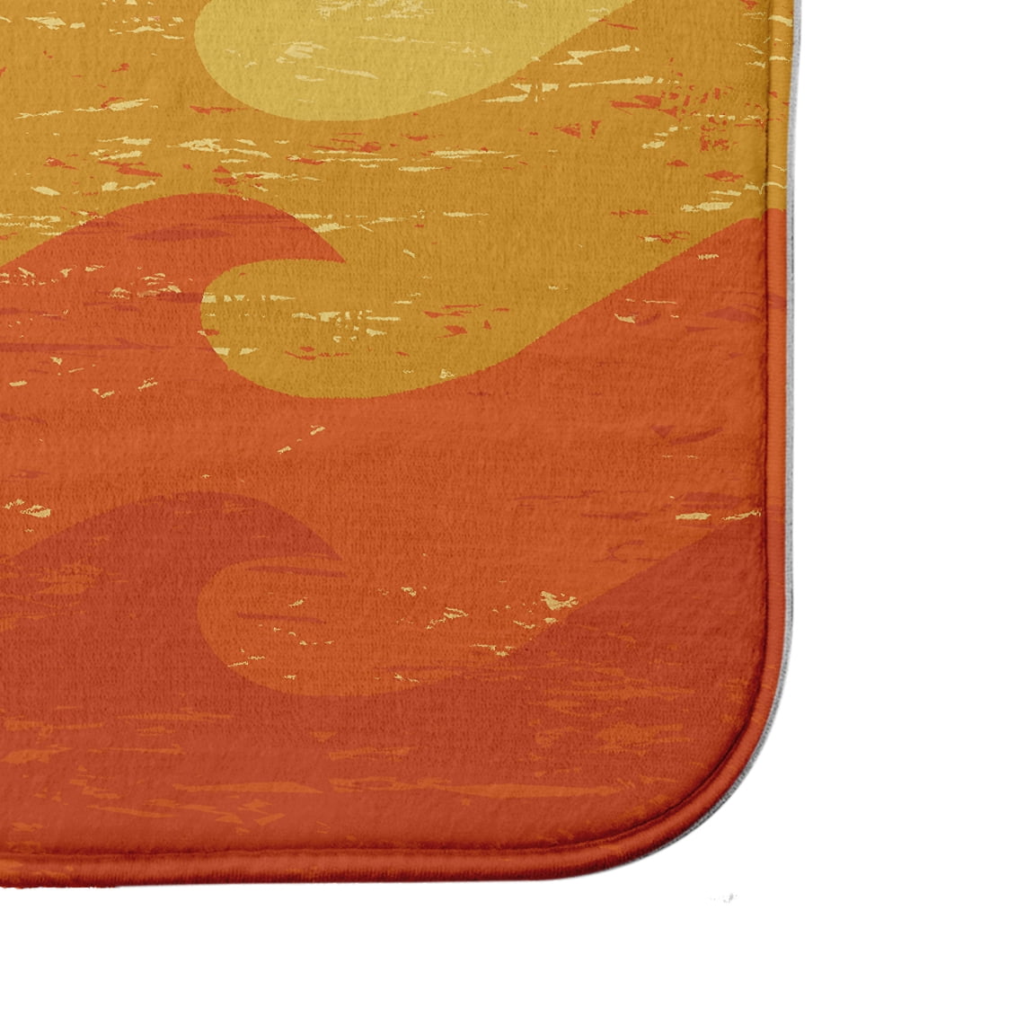 Simply Daisy 24" x 17" Plush Microfiber Yellow Deep Sea Bath Mat