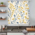 thumbnail image 5 of Blue Yellow Spring Floral Sheer Curtains 45 Inches Long, Summer Blooms Botanicals Light Filering Curtains, Breathable Simi Curtain Privacy Drapes for Kitchen Bathroom Small Window Treatment, 5 of 9