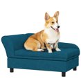 thumbnail image 2 of PawHut Pet Sofa, Dog Sofa for Small Medium Dogs with Storage, Dark Blue, 2 of 9