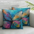 thumbnail image 3 of FUMJ Butterfly Throw Pillow Covers Decorative Pillow Cases  Square Cushion Cover for Couch Sofa Bedroom Patio, 3 of 5