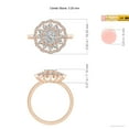thumbnail image 4 of ANGARA Natural Diamond Cocktail Ring with Scalloped in 14K Rose Gold for Women (Size-3.25mm| Color-I-J| Clarity-I1-I2) | April Birthstone, Anniversary, Jewelry Gift for Women | Natural Diamond Ring, 4 of 8
