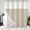 Beige, variant on Lfeey No Hook Shower Curtain with Snap Fabric Liner Set, Waterproof Double-Layer Sheer Top, Light Blue, 71" W x 71" L