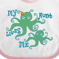 thumbnail image 4 of Inktastic My Aunt Loves Me Octopus Boys or Girls Baby Bib, 4 of 4