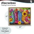 thumbnail image 3 of Cowboy Boots and Sunflowers Gold Framed Floater Canvas Wall Art, design by Shawna Stewart, 3 of 10