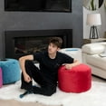 thumbnail image 3 of Gouchee Pouf Belgique en Velours Rond, 3 of 4
