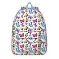 thumbnail image 1 of Butterfly Lovers School Backpack with Colorful Floral Pattern – Lightweight Travel Bag with Oxford Durable Material, Large Capacity, Anti-theft Features for Students, Teens, and Women, 1 of 5