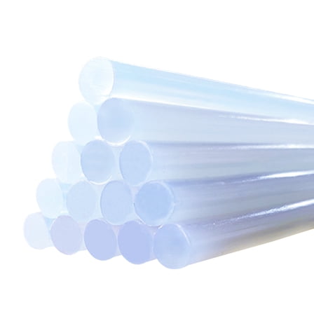 50 PCS Mini Round Hot Glue Sticks，4 x 0.28-Inch Glue Gun Sticks，Clear, Compatible With Most Glue Guns，For Low, High and Dual Temperature Glue Guns