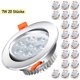 thumbnail image 1 of Hengda Set de 20 Focos Empotrables 7W Blanco Cálido LED Focos Orientables Iluminación de Techo Dontodent Kuyhfg Sin marca, 1 of 5