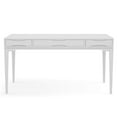 thumbnail image 3 of SIMPLIHOME Harper SOLID WOOD Mid Century Modern 60 inch Wide Home Office Desk, Writing Table, Workstation, Study Table Furniture in White with 2 Drawerss, 3 of 5