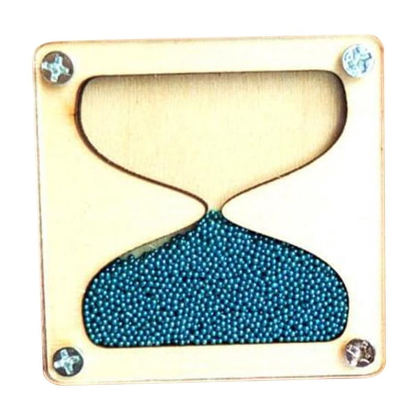 Accesorio de reloj de arena de madera para tablero de actividades, material práctico para enseñar habilidades para viajes Azul