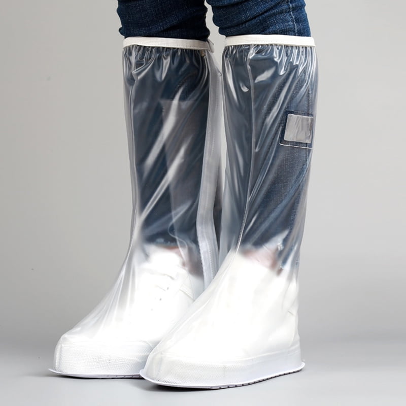 Rain Overshoe Washable Clean Shoe Cover Zipper Anti Slip Rain Boots Elastic Band 