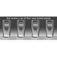 thumbnail image 2 of Nugent Irish Coat of Arms Tavern Glasses - Set of 4 (Sand Etched), 2 of 3