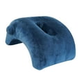 thumbnail image 1 of Almohada inflable para siesta jinwen Diseño hueco con funda lavable extraíble Cuello Azul oscuro almohada para dormir, 1 of 8