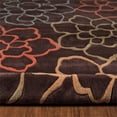 thumbnail image 3 of Trio Open Flowers Chocolate Pumpkin Area Rug 5X7 Contemporary Design, 3 of 4
