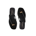 thumbnail image 4 of bebe Women’s Flat Sandals – Cute Summer Sandals for Women, Stylish Beach Shoes and Flats with Ribbon, 4 of 8