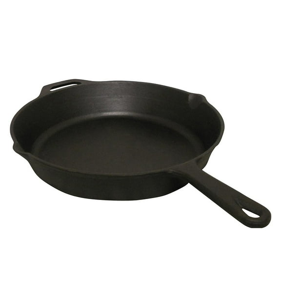 King Kooker 20 In Pre Seasoned Cast Iron Skillet Cookware w/ Handle, Black