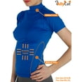 thumbnail image 2 of AllyCat Women Short Sleeves Mock Neck Turtleneck Top Stretchy Side Ribbed Slim Fit Tight Shirts, 2 of 5