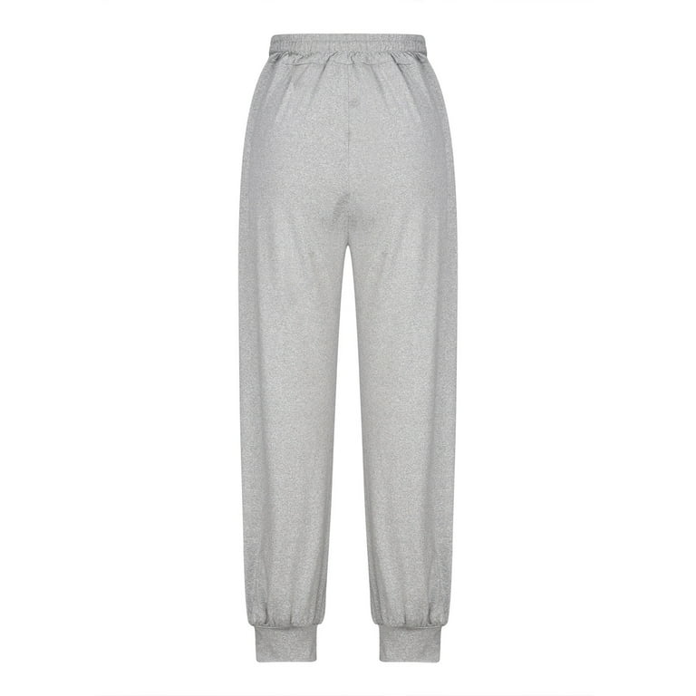 XFLWAM Capri Sweatpants for Women Casual Drawstring Elastic Waist