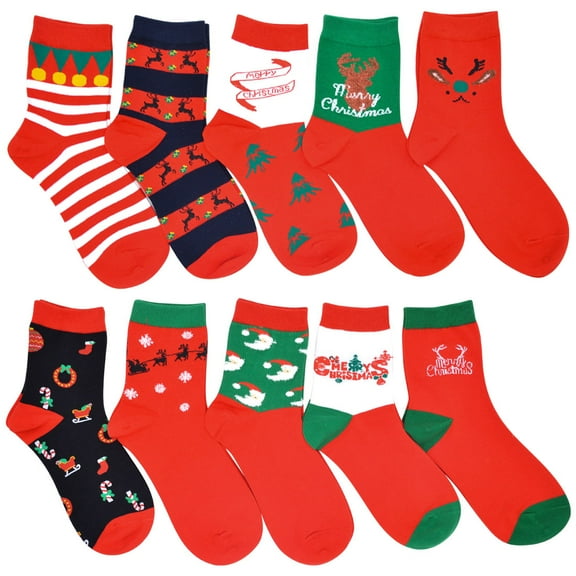 Men’s Women’s Christmas Socks Dress socks Colorful Holiday Fashion Funny Cute Design