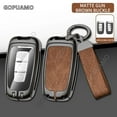 thumbnail image 5 of Zinc alloy+leather Car Key Shell Cover Keychain For Hyundai D 3/4 buttons key case Genesis Coupe Sonata Ix35 Smart Key Case, 5 of 15