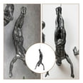 thumbnail image 3 of LEORX Wall Sculptures Wall Decoration Man Statue Silver Resin Artistic Touch 1Pack, 3 of 6