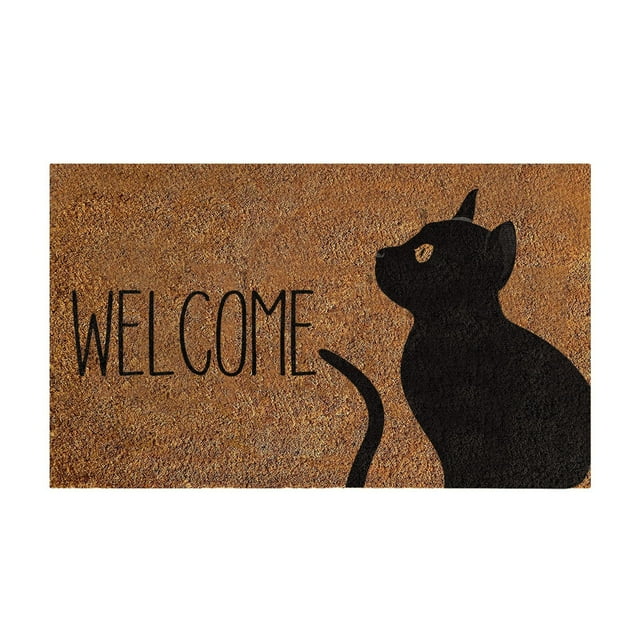 Tapis de Bienvenue en Fibre de Coco pour Porte d'Entrée de Maison, Paillasson Durable Non - Usage Extérieur Intérieur