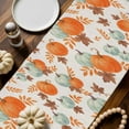 thumbnail image 2 of Orange Blue Pumpkin Table Runner, Autumn Thanksgiving Kitchen Dining Table Decoration for Home Party Decor 16x72 Inches, 2 of 9