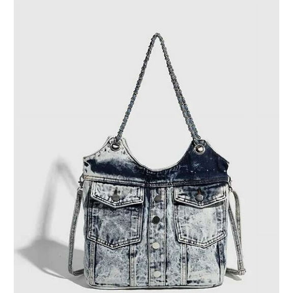 Retro Y2K Women's Crossbody Denim Bag - High Quality Material with Spacious Interior