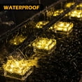 thumbnail image 6 of Toorise 4pcs Ice Cube Lights Outdoor LED Solar Brick Light Auto ON/OFF Solar Square Cube Lamp IP68 Waterproof Buried Light for Patio Stairs Yard Garden Pathway, 6 of 11