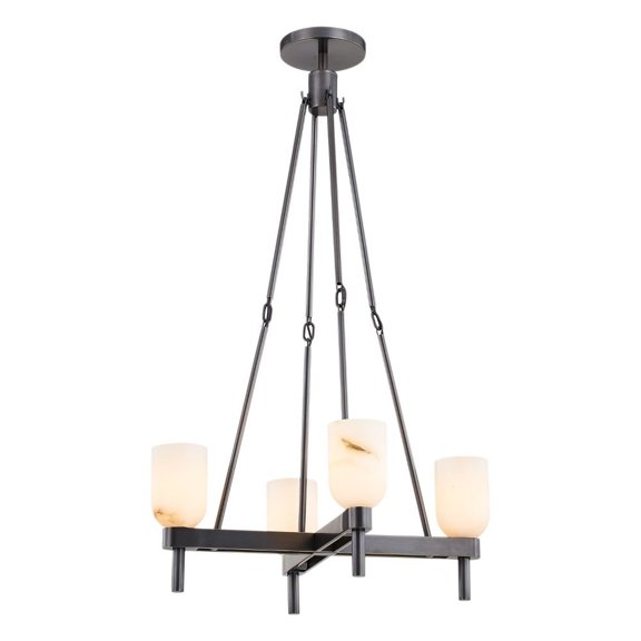 PD338422UBAR-Alora Lighting-Lucian - 4 Light Pendant-35.38 Inches Tall and 22 Inches Wide-Urban Bronze Finish-Alabaster Glass Color