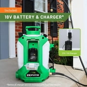 FlowZone Zephyr Flow Optimized QuickSwap Battery Powered Backpack Sprayer - 4 Gallon Electric Sprayer for Lawn, Garden, Pest Control (Battery + Charger Included)