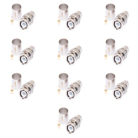 BNC Male Crimp Connector for Belden 9913 & LMR-400 Coax Cables – Secure & Long-Lasting – 10 Pcs Pack